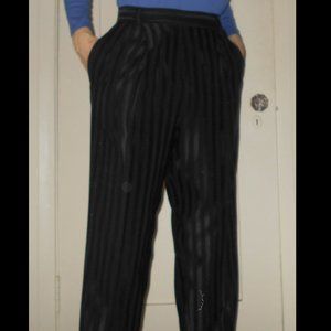 Vintage Italian lightweight lined wool cuffed pants sz 6